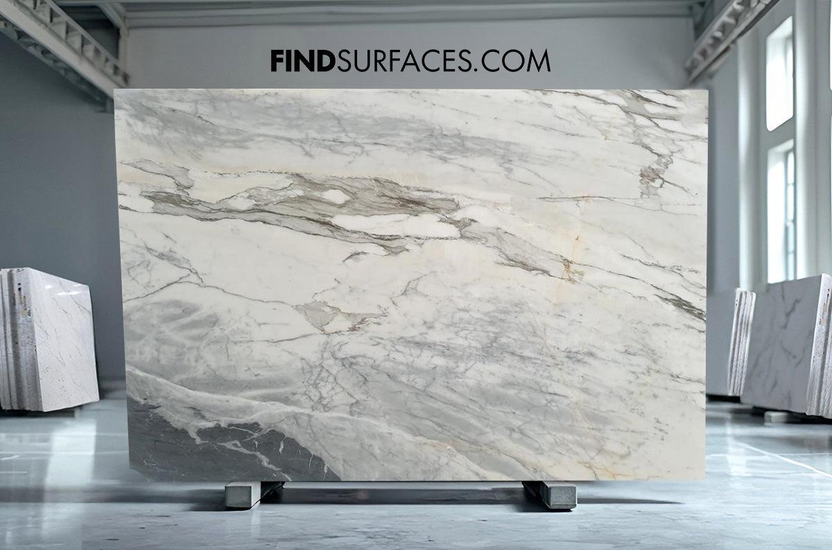 Curated visual reference: Fresh Look at Calacatta Borghini Marble Slabs Tiles Worktops Cut To Size
