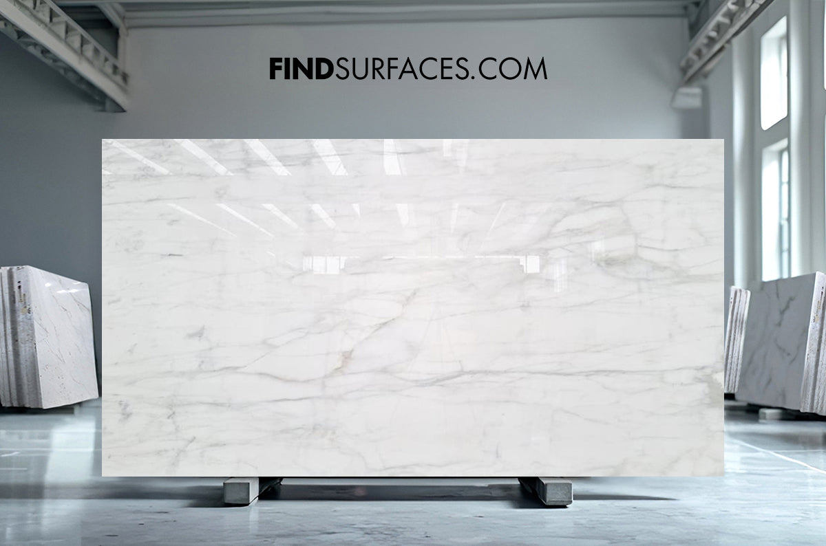 Luxury White Calacatta Marble Cut To Size Slabs photo