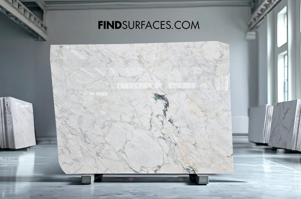 A closer look at Luxury White Calacatta Marble Cut To Size Slabs
