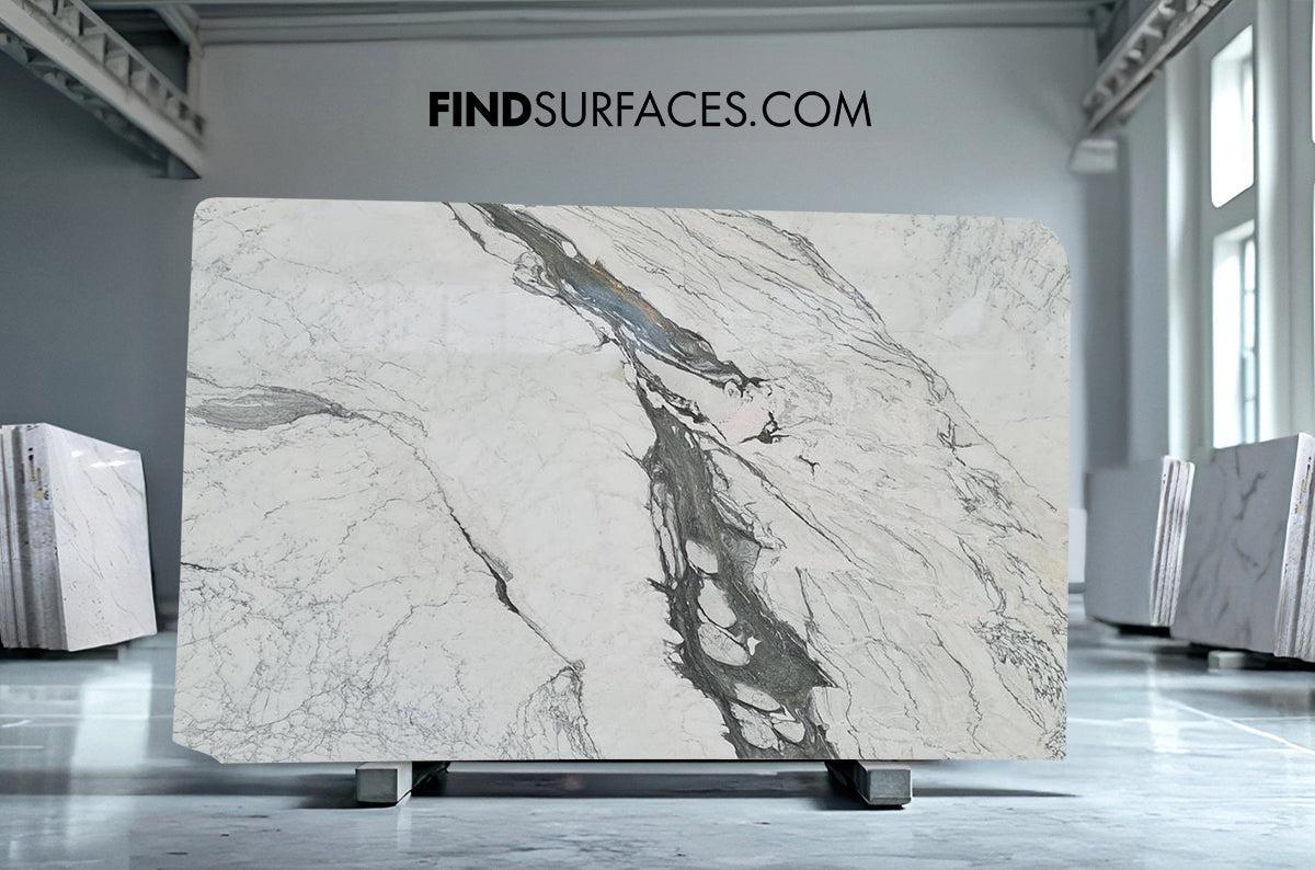 Curated visual reference: Visual Reference: Calacatta Renoir Marble Slabs Tiles Worktops Cut To Size