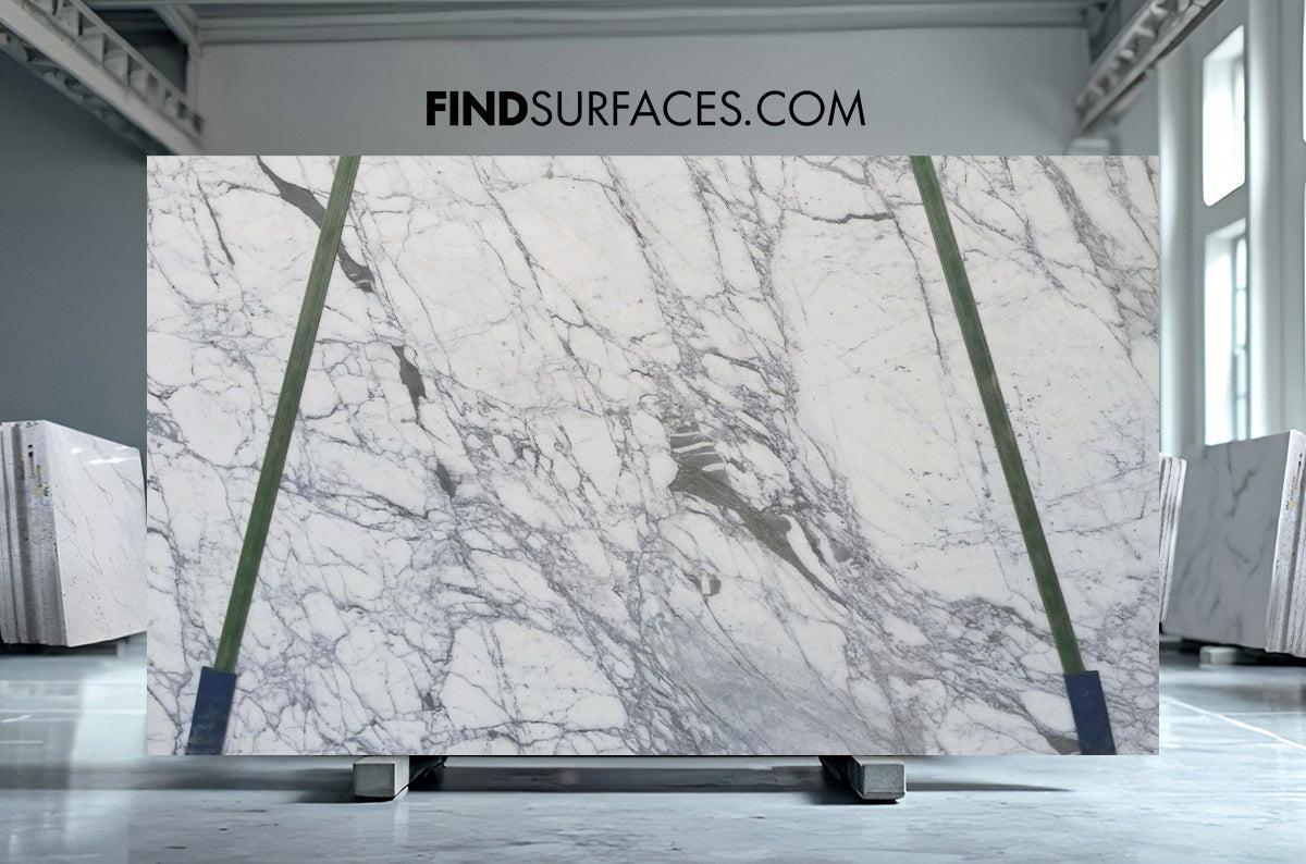 Photo inspiration: Luxury White Calacatta Marble Cut To Size Slabs Reference: Calacatta Vagli Marble Slabs Tiles Worktops Cut To Size