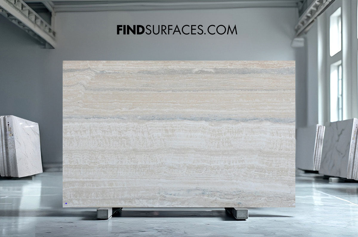 Silver Beige Travertine Slabs - FS41873302 - 2980 x 1630 x 20 mm In ...