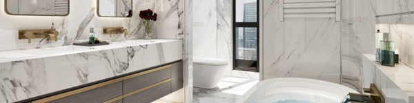 Striking Marble Bathrooms in Luxury Interiors