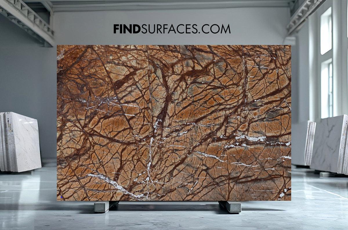Rain Forest Brown Marble Collection - Slabs, Tiles, Worktops, Cut to ...