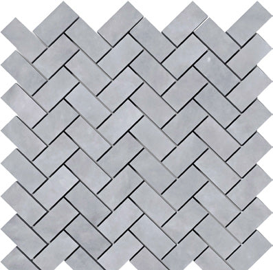 Allure Light Marble Small Herringbone Mosaic - Honed