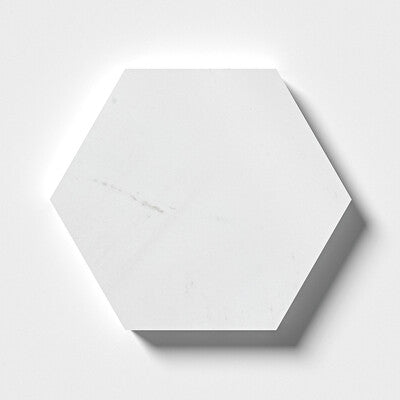 Aspen White Marble Hexagon Tiles - Polished