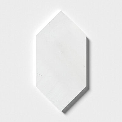 Aspen White Marble Large Picket Tiles - Polished