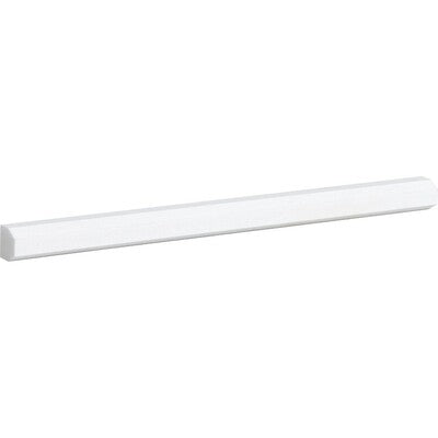 Aspen White Marble Modern Bullnose Pencil Liner - Polished