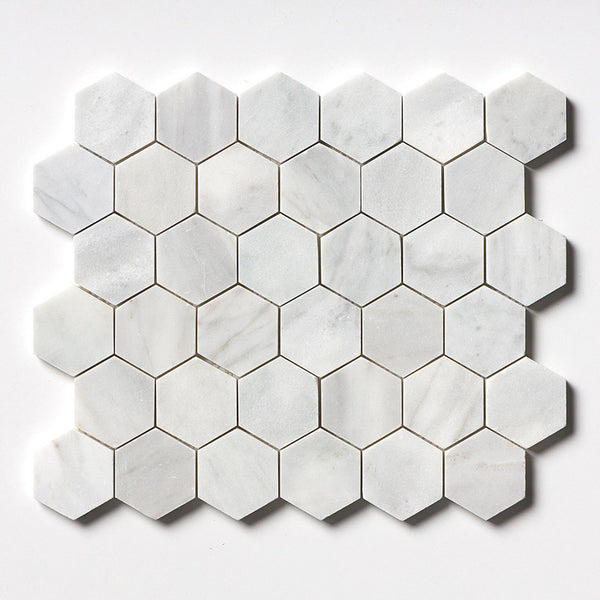 Avenza Marble 50 mm Hexagon Mosaic - Honed