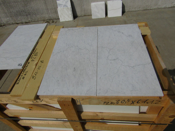 Bianco Carrara C Marble Tiles - Honed - FS814HLB