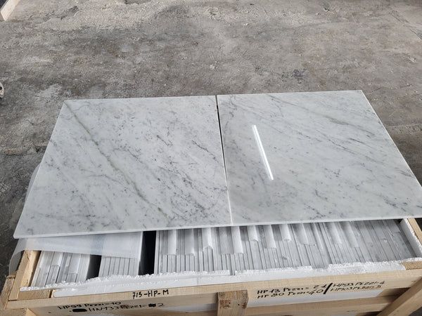 Bianco Carrara C Marble Tiles - Polished - FS713HPM