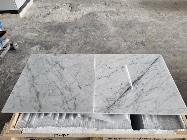 Bianco Carrara C Marble Tiles - Polished - FS715HPM