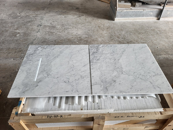 Bianco Carrara C Marble Tiles - Polished - FS718HPM