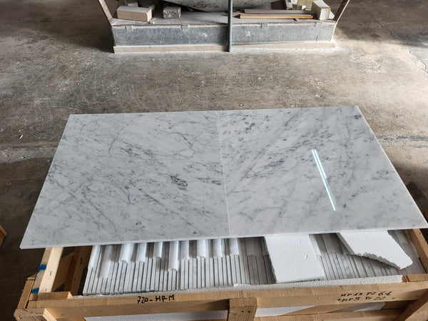 Bianco Carrara C Marble Tiles - Polished - FS720HPM