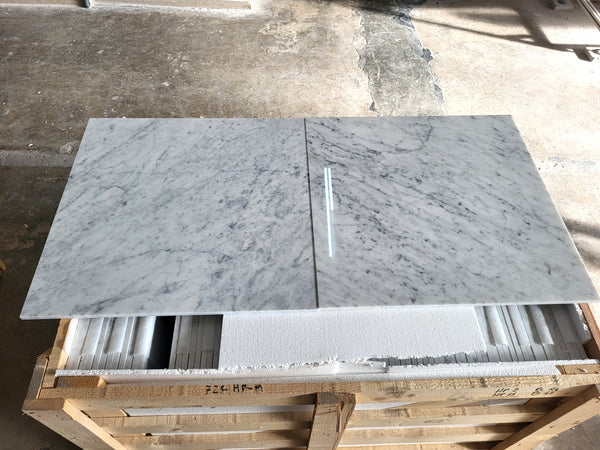 Bianco Carrara C Marble Tiles - Polished - FS725HPM