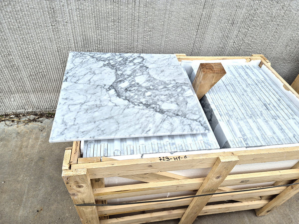 Bianco Carrara C Marble Tiles - Polished - FS729HPM