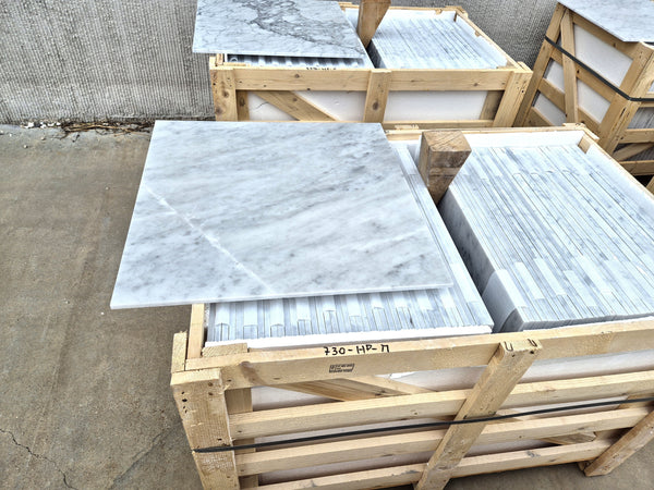 Bianco Carrara C Marble Tiles - Polished - FS730HPM