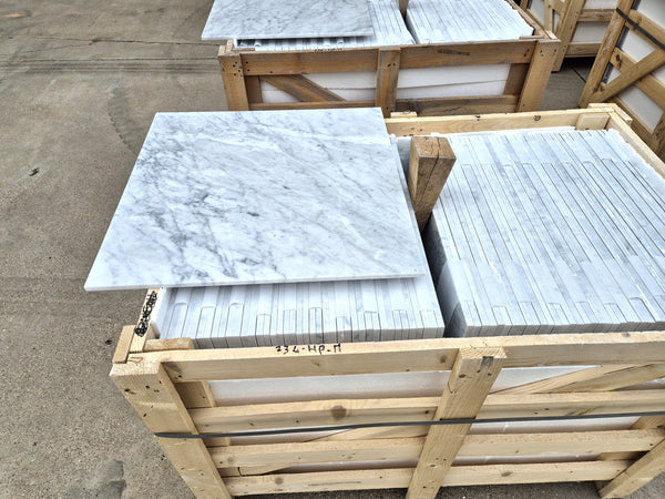 Bianco Carrara C Marble Tiles - Polished - FS734HPM