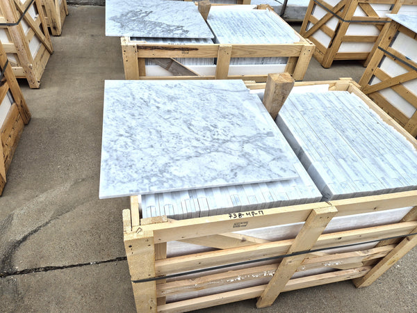 Bianco Carrara C Marble Tiles - Polished - FS738HPM