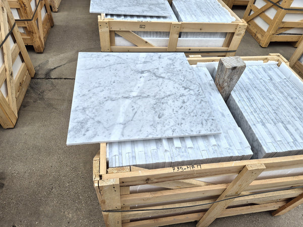 Bianco Carrara C Marble Tiles - Polished - FS739HPM