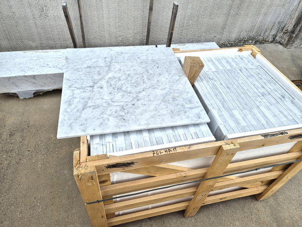 Bianco Carrara C Marble Tiles - Polished - FS741HPM