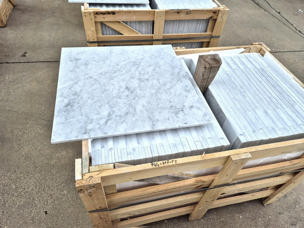 Bianco Carrara C Marble Tiles - Polished - FS744HPM