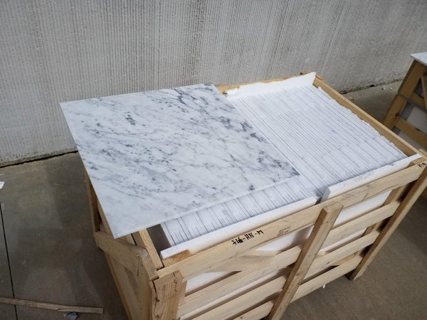 Bianco Carrara C Marble Tiles - Polished - FS746HNM