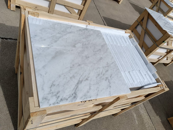 Bianco Carrara C Marble Tiles - Polished - FS758HNM