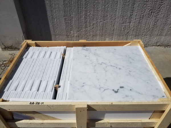 Bianco Carrara C Marble Tiles - Polished - FS778HNM