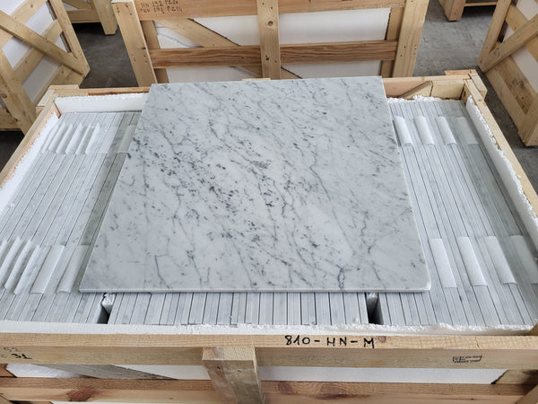 Bianco Carrara C Marble Tiles - Polished - FS810HNM