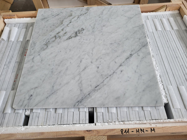 Bianco Carrara C Marble Tiles - Polished - FS811HNM