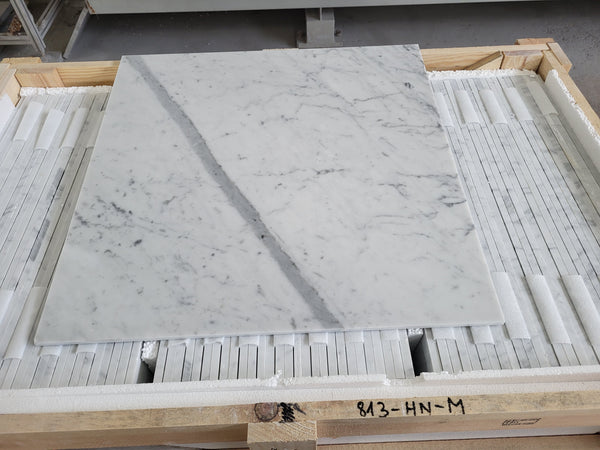 Bianco Carrara C Marble Tiles - Polished - FS813HNM