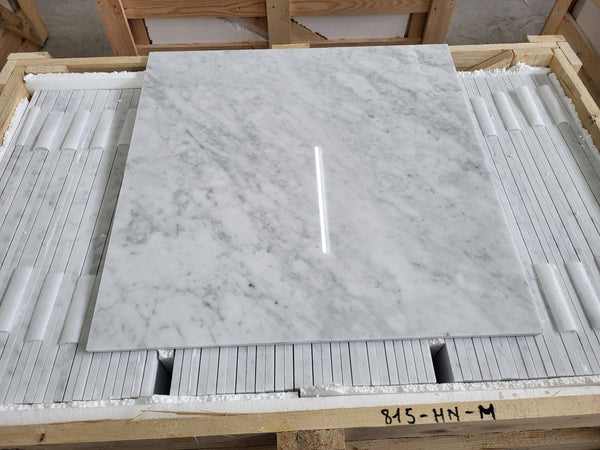 Bianco Carrara C Marble Tiles - Polished - FS815HNM