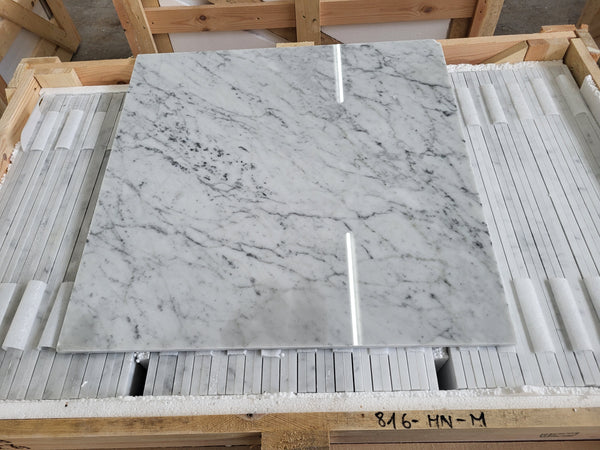 Bianco Carrara C Marble Tiles - Polished - FS816HNM