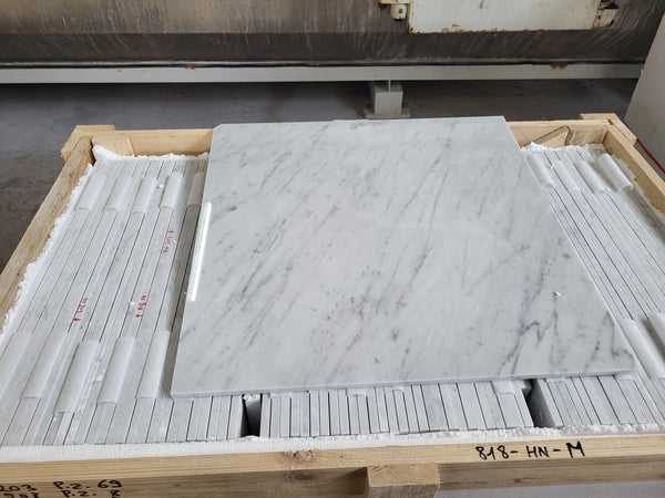 Bianco Carrara C Marble Tiles - Polished - FS818HNM