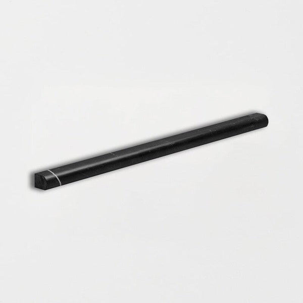 Black Marble Classic Bullnose Pencil Liner - Honed