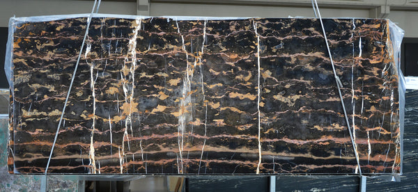 Black and Gold Marble Slabs - FS19231559 - 2800 x 1300 x 20 mm