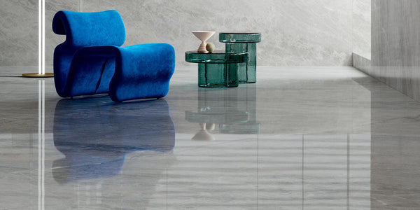 Bleu De Savoie Marble Porcelain Tiles and Slabs - Honed