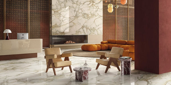 Calacatta Borghini Marble Porcelain Tiles and Slabs - Polished