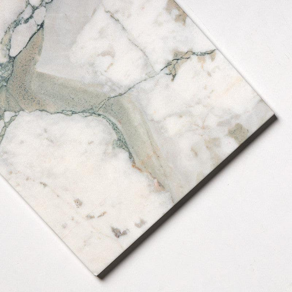 Calacatta Green Marble Tiles - Honed