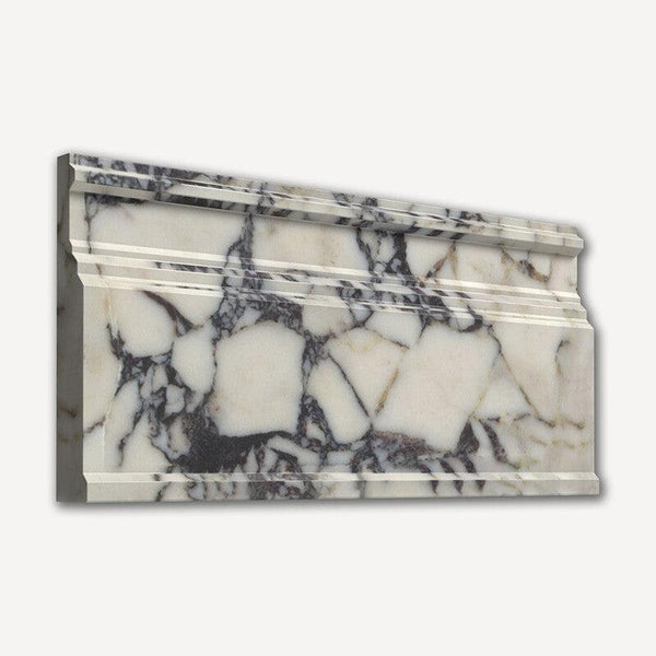 Calacatta Picasso T Marble Base Skirting - Honed