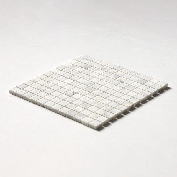 Calacatta Royal Marble 25 mm Square Stackbond Mosaic - Honed