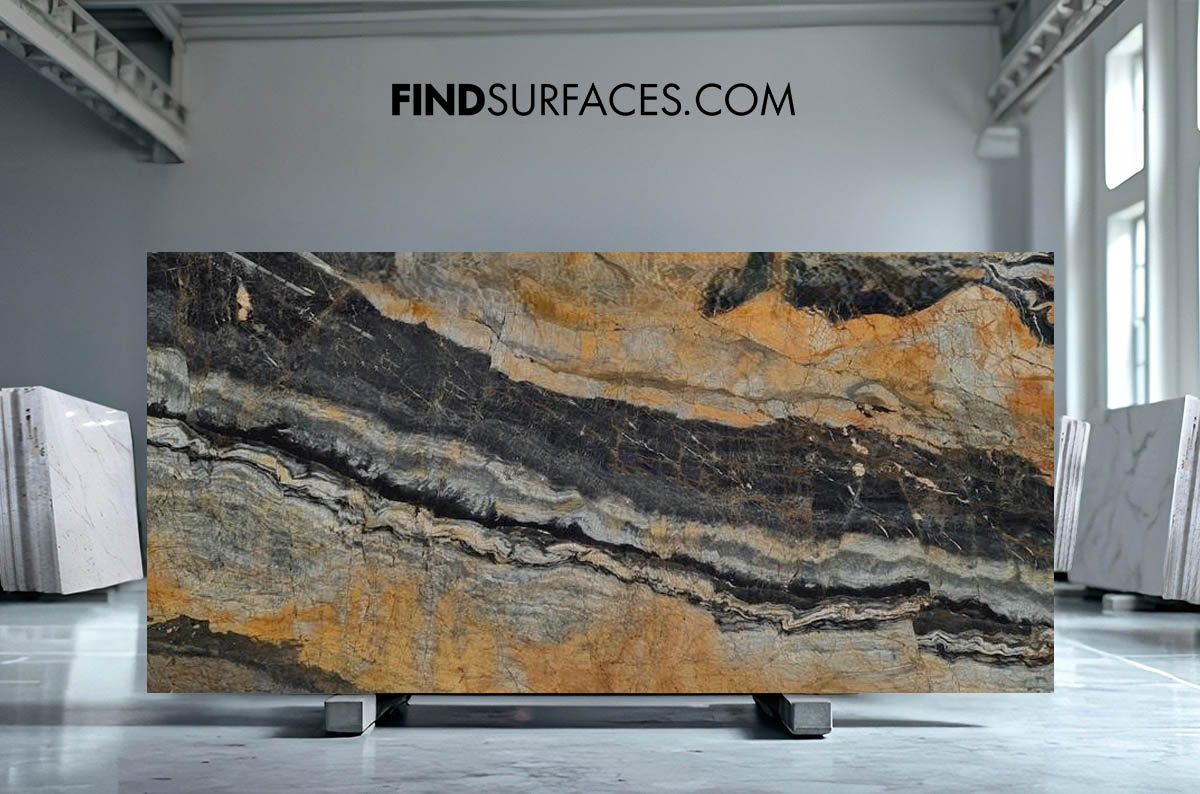 Calacatta Tempesta Marble Slabs - FS12718640 - 3120 x 1440 x 20 mm In ...