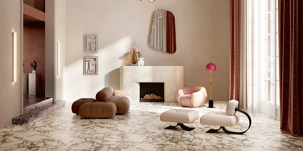 Calacatta Viola Marble Porcelain Tiles and Slabs - Honed