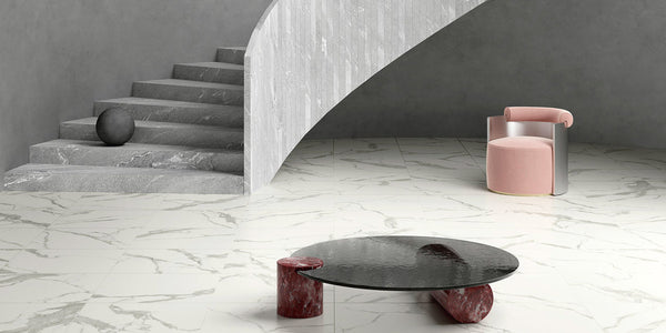 Calacatta Bellisimo Marble Effect Tiles - Matt