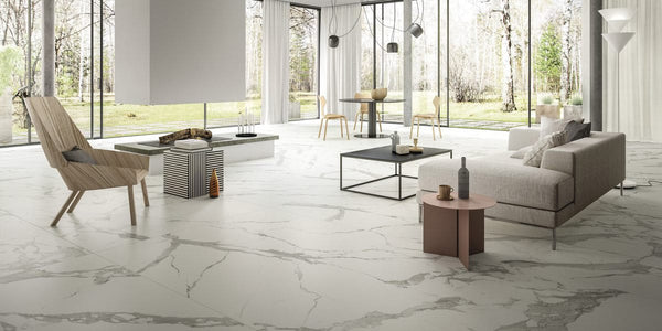 Calacatta Light Marble Effect Infinity Tiles - Polished