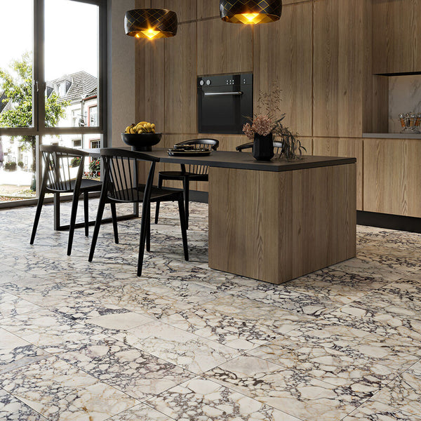 Calacatta Picasso T Marble Tiles - Honed