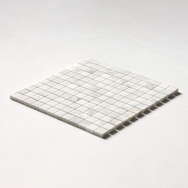 Calacatta Royale Marble 25 mm Square Stackbond Mosaic - Polished