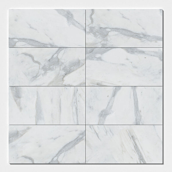 Calacatta Royale Marble Tiles - Honed