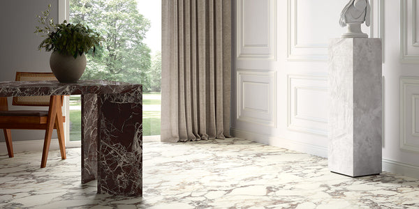 Calacatta Viola Marble Effect Tiles - Honed